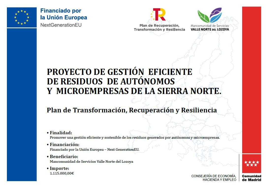 proyecto gestion eficiente residuos microempresas y autonomos Sierra Norte 2
