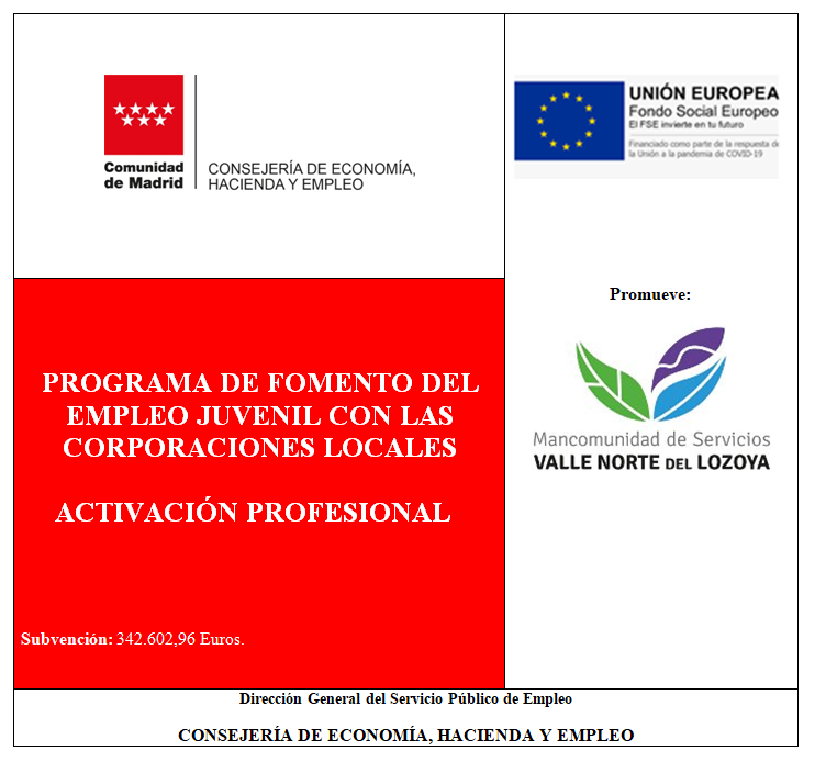 Programa empleo juvenil con corporaciones locales